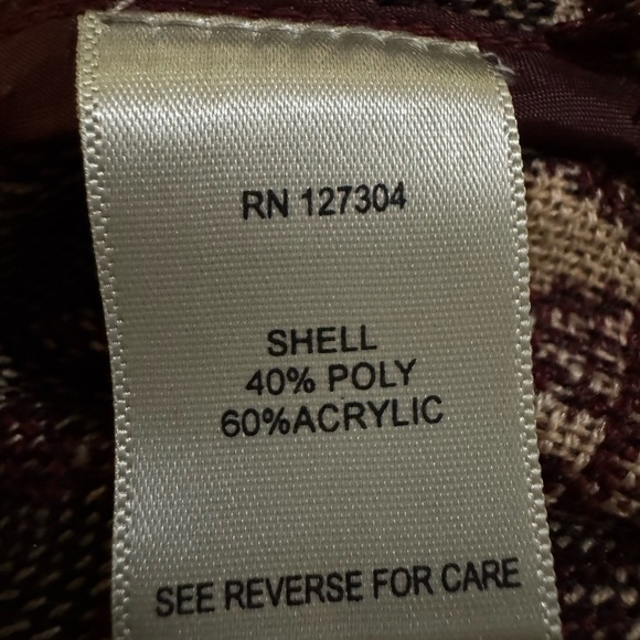 Boho Southwestern Sleeveless Cardigan Fringe Vest John Mark Burgundy large - Picture 3 of 12